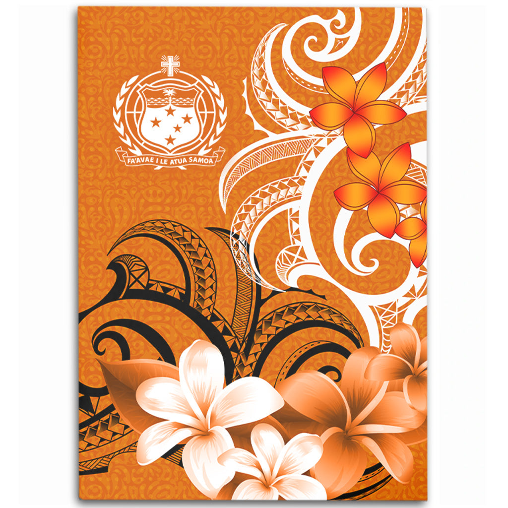 Samoa Area Rug Polynesian Floral Spirit Orange