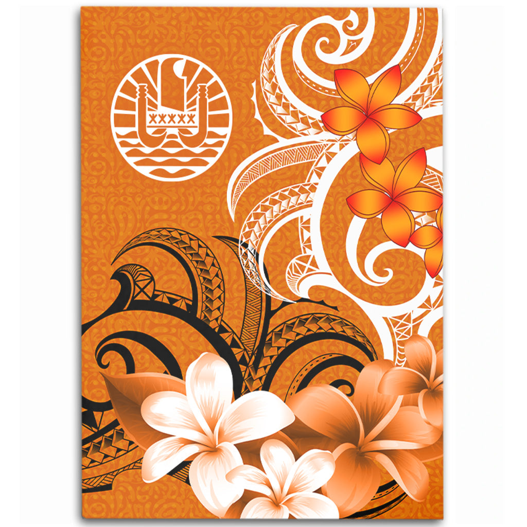 Tahiti Area Rug Polynesian Floral Spirit Orange