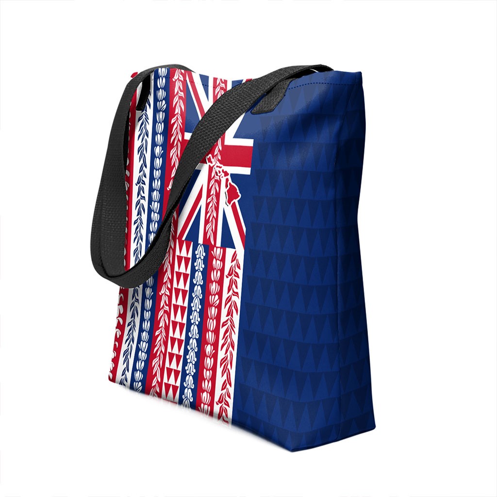 Hawaii Tote Bag Aloha Flag With Flower Lie Beautiful