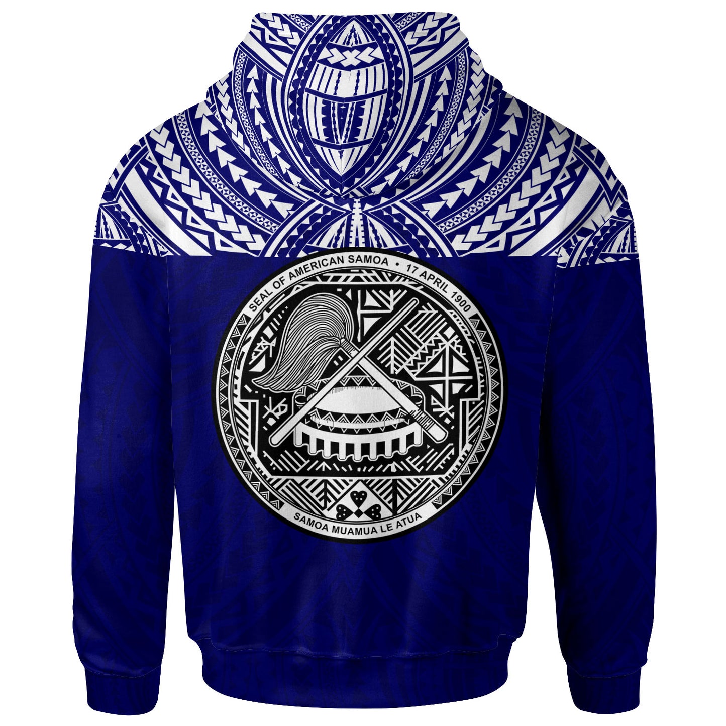 American Samoa All Over Hoodie - Polynesian Blue Version