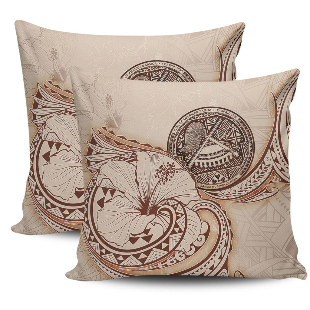 American Samoa Pillow Cover Hibiscus Flower Vintage Style