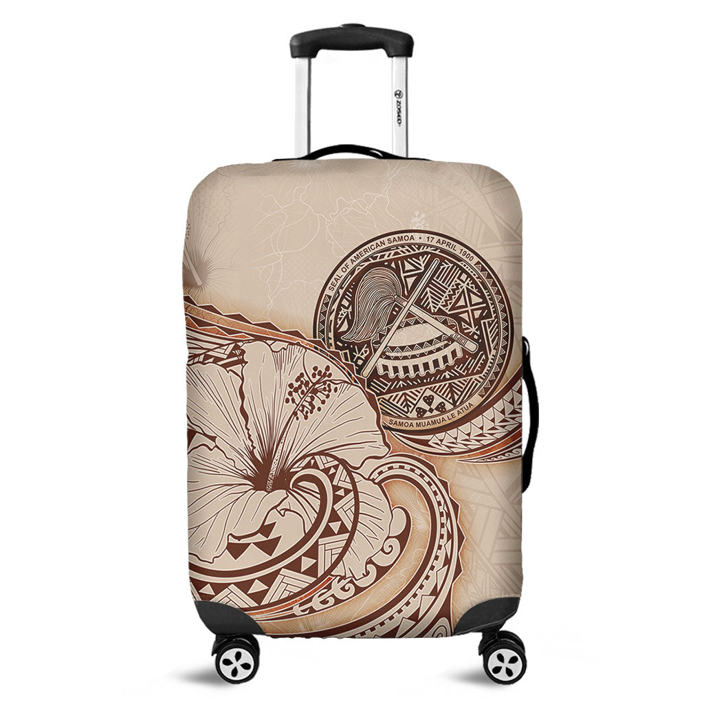 American Samoa Luggage Cover Hibiscus Flower Vintage Style