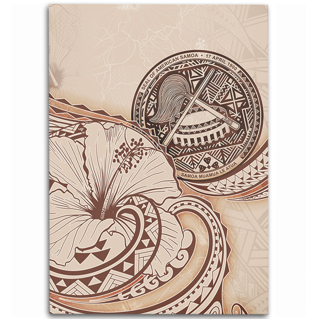 American Samoa Area Rug Hibiscus Flower Vintage Style