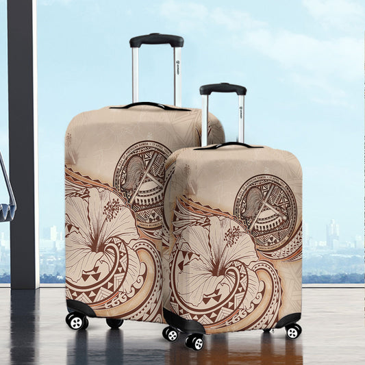 American Samoa Luggage Cover Hibiscus Flower Vintage Style