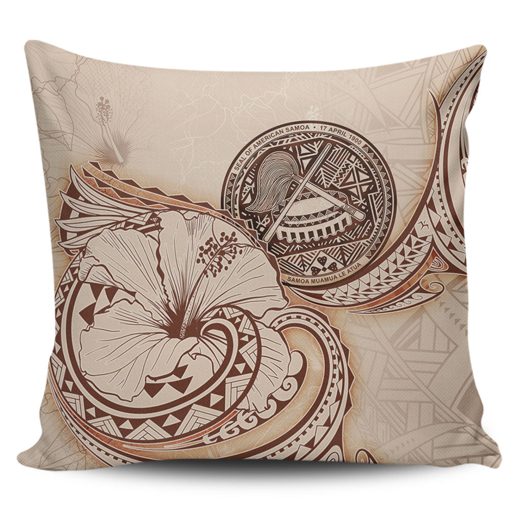 American Samoa Pillow Cover Hibiscus Flower Vintage Style