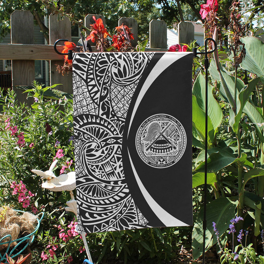 American Samoa Garden Flag Lauhala Circle White