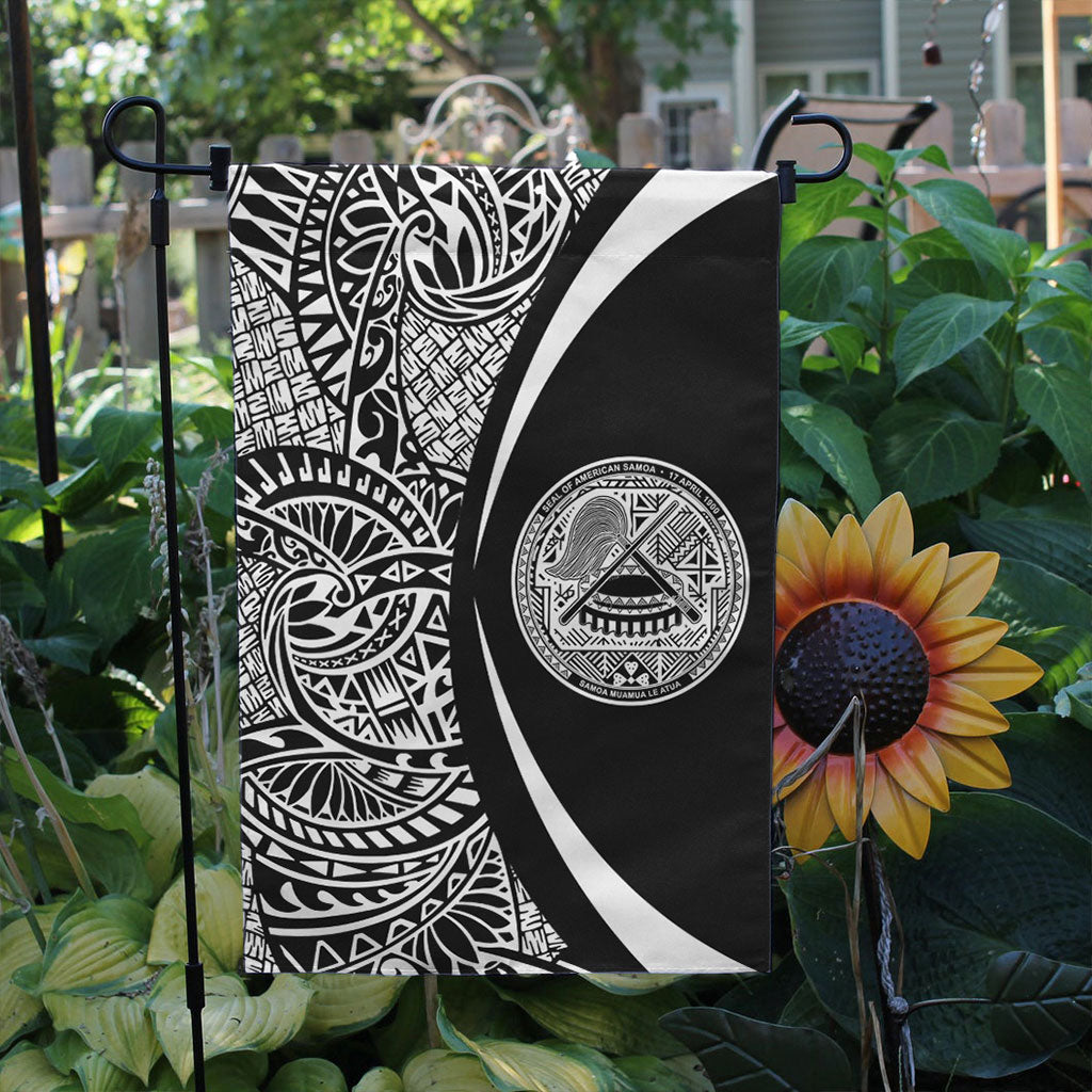 American Samoa Garden Flag Lauhala Circle White