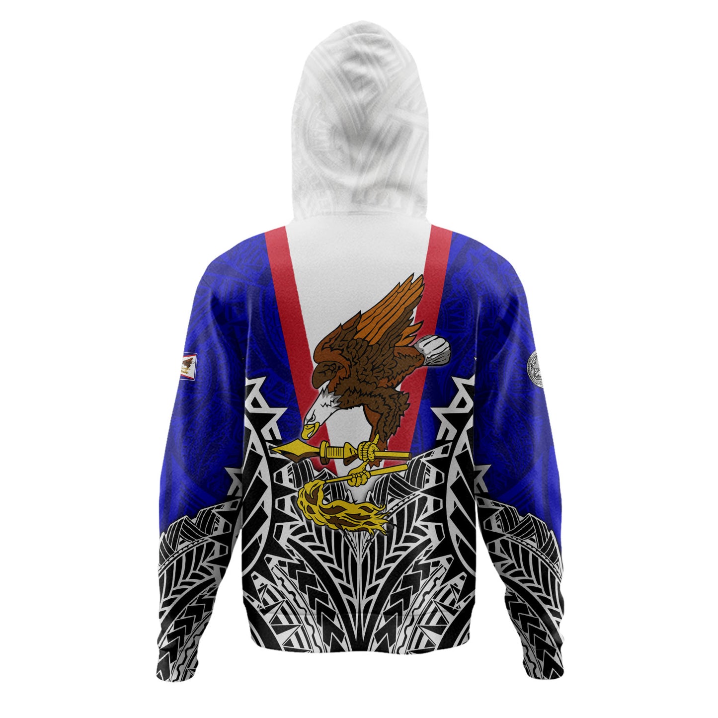 American Samoa Custom Personalised Hoodie American Samoa Flag With Eagle Style