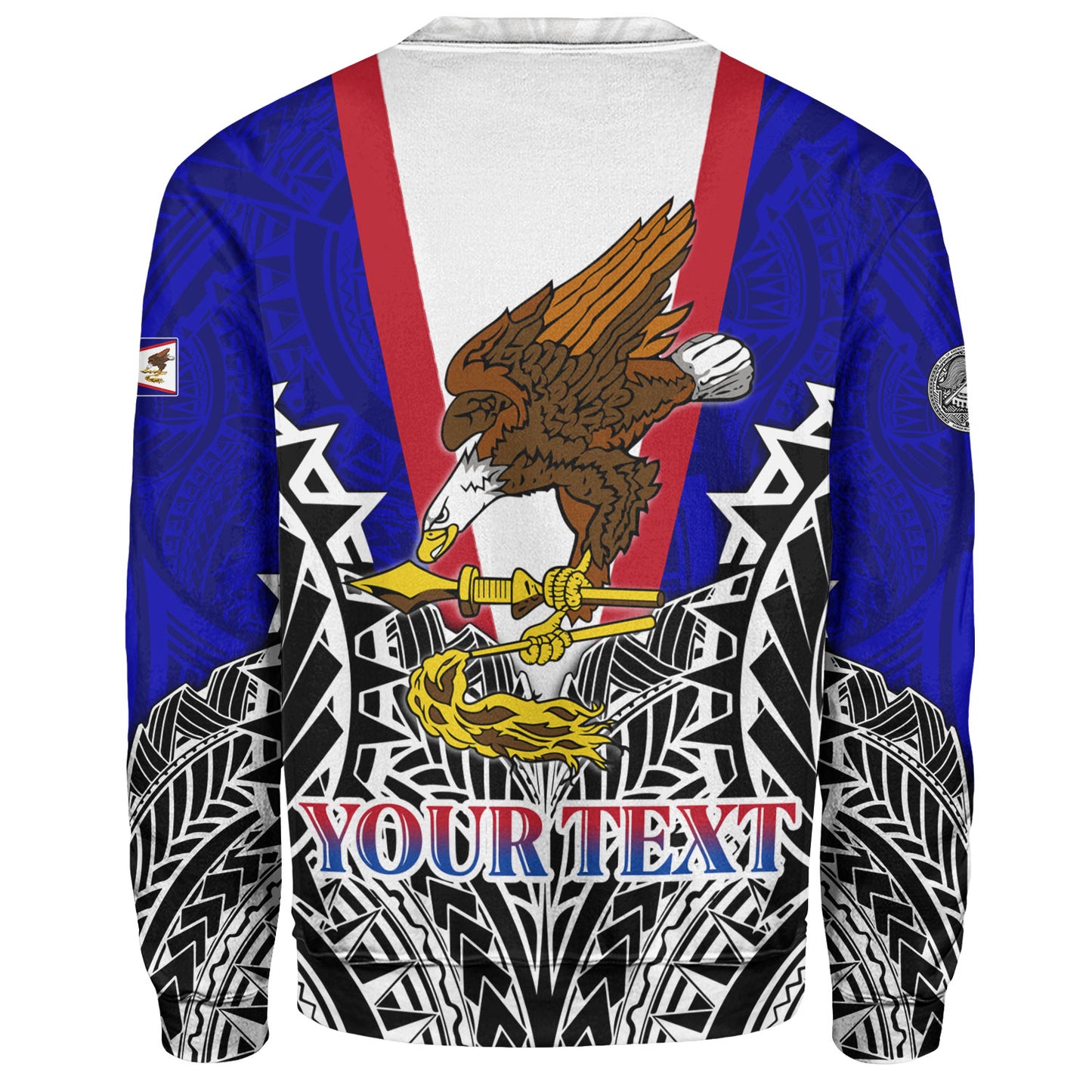 American Samoa Custom Personalised Sweatshirt American Samoa Flag With Eagle Style