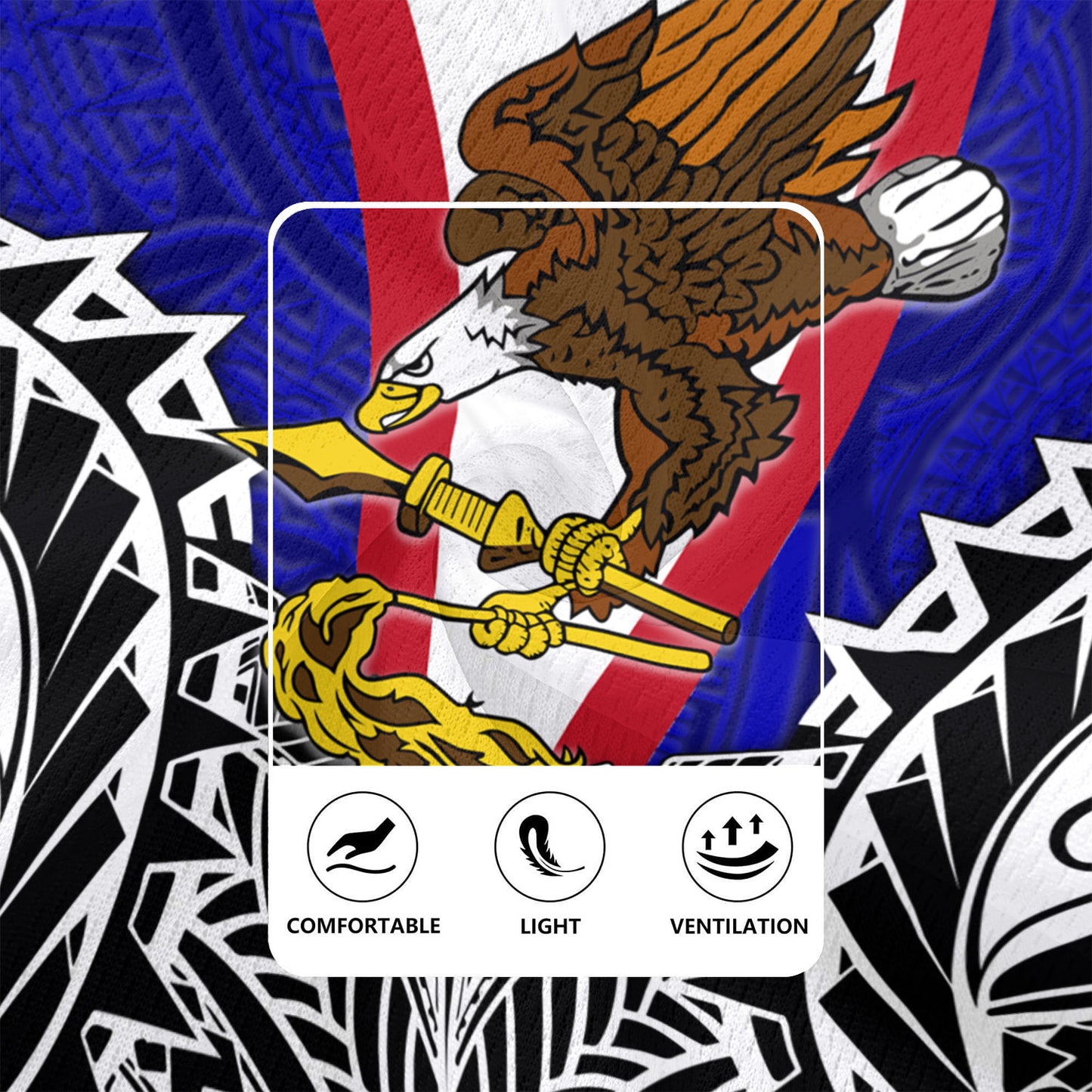 American Samoa Custom Personalised Rugby Jersey American Samoa Flag With Eagle Style