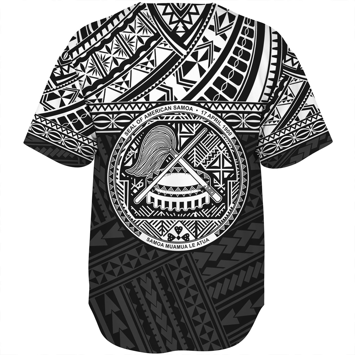American Samoa Baseball Shirt Custom Polynesian Black Version