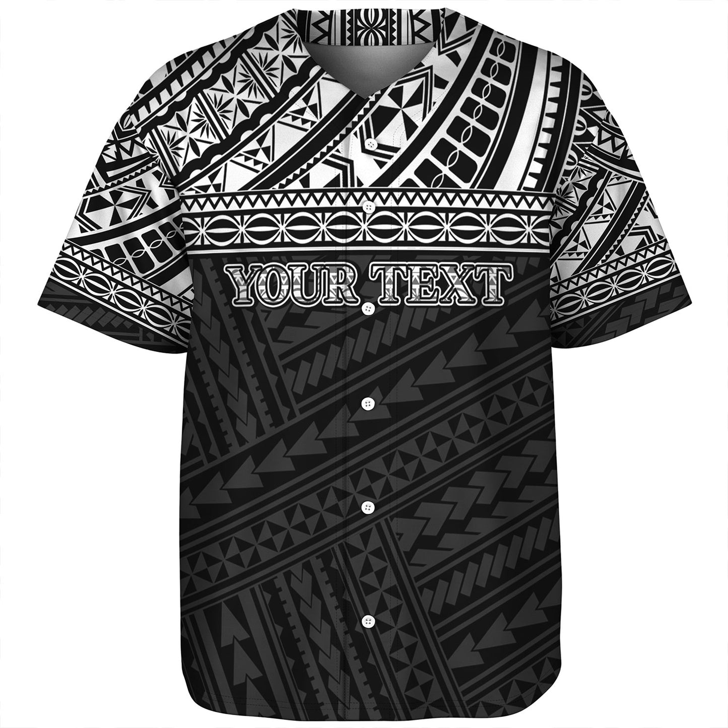 American Samoa Baseball Shirt Custom Polynesian Black Version
