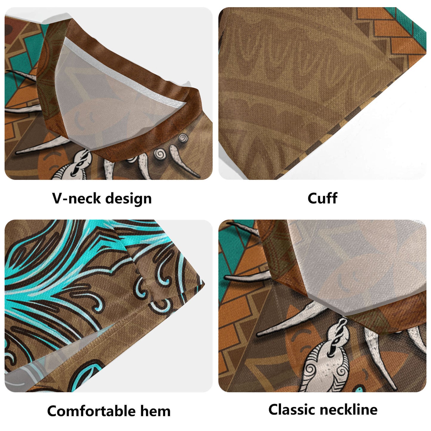American Samoa Rugby Jersey Polynesian Pattern Motif And Teal Boar Tusk