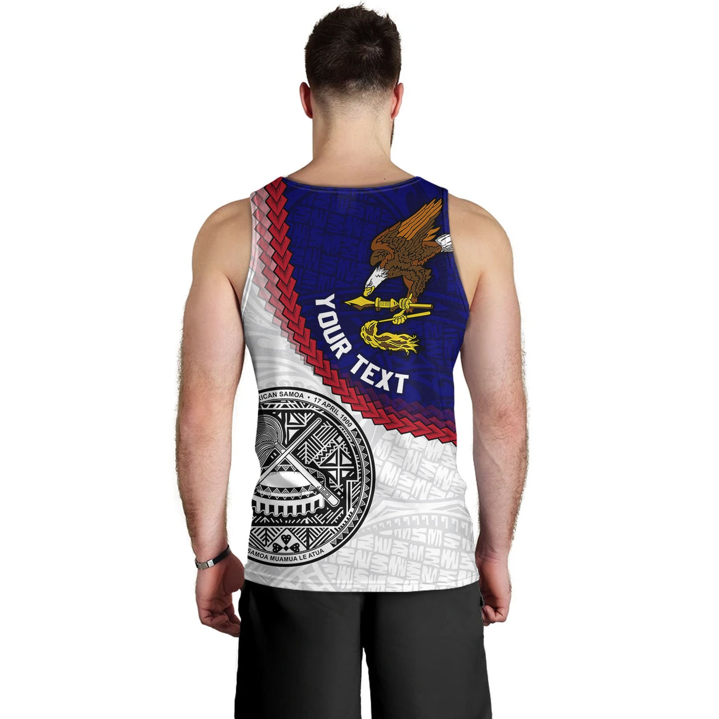 American Samoa Tank Top Custom Polynesian Tradition Seal Flag Color