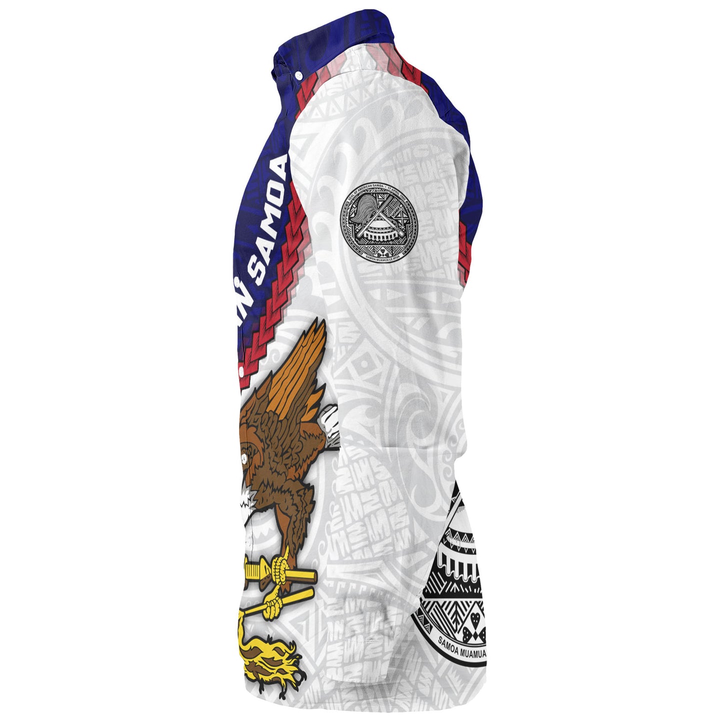 American Samoa Long Sleeve Shirt Custom Polynesian Tradition Seal Flag Color