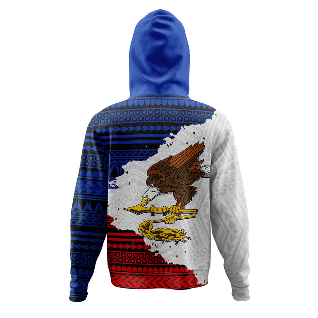 American Samoa Hoodie Eagles Flag Grunge Style