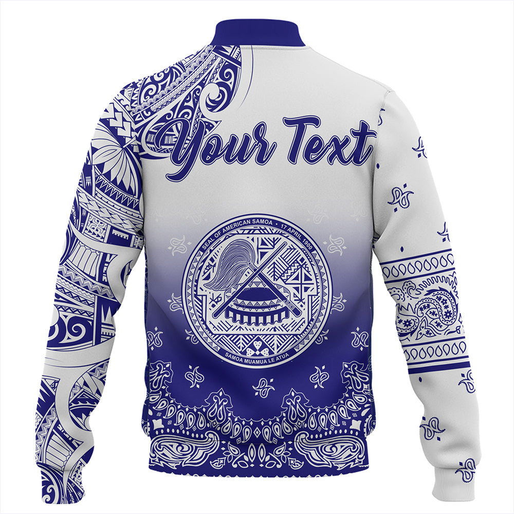 Samoa Baseball Jacket Custom American Samoa Pattern With Paisley Style
