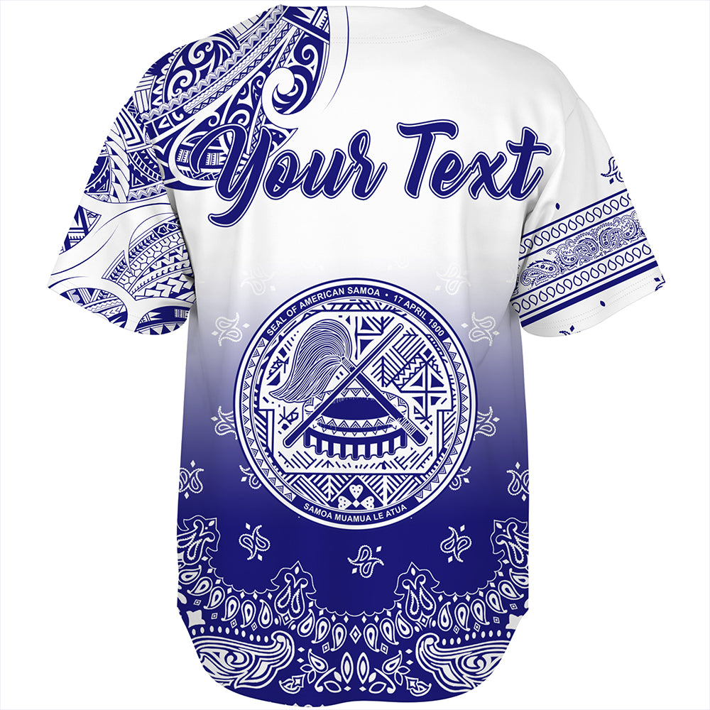 Samoa Baseball Shirt Custom American Samoa Pattern With Paisley Style
