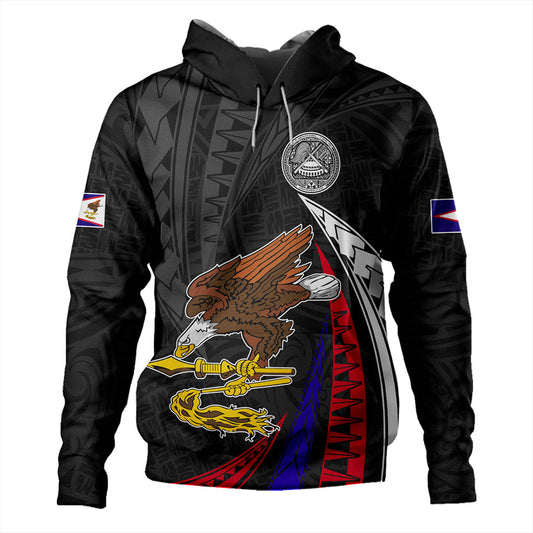 American Samoa Hoodie Polynesia Tribal Wave