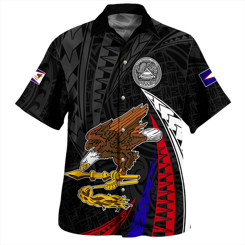 American Samoa Hawaiian Shirt Polynesia Tribal Wave