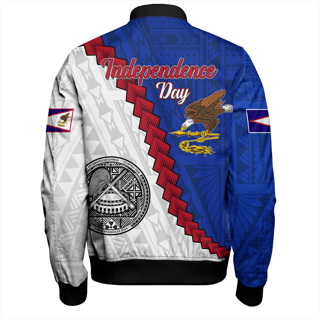 American Samoa Bomber Jacket Polynesian With Flag Independence Day