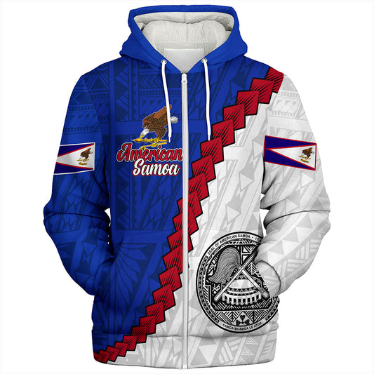 American Samoa Sherpa Hoodie Polynesian With Flag Independence Day
