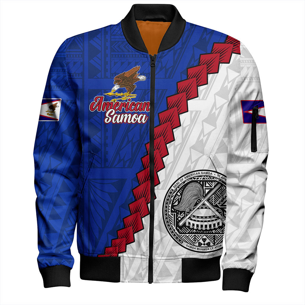 American Samoa Bomber Jacket Polynesian With Flag Independence Day
