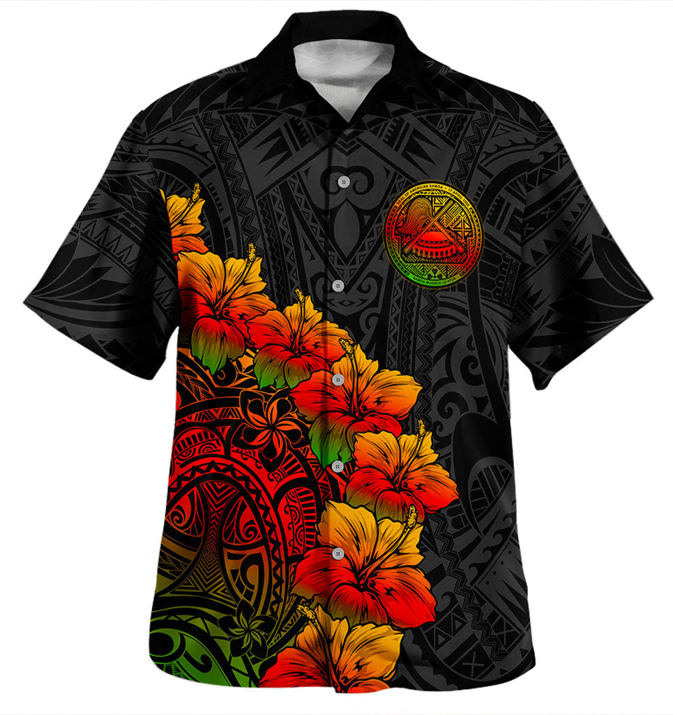 American Samoa Hawaiian Shirt Style Tropical