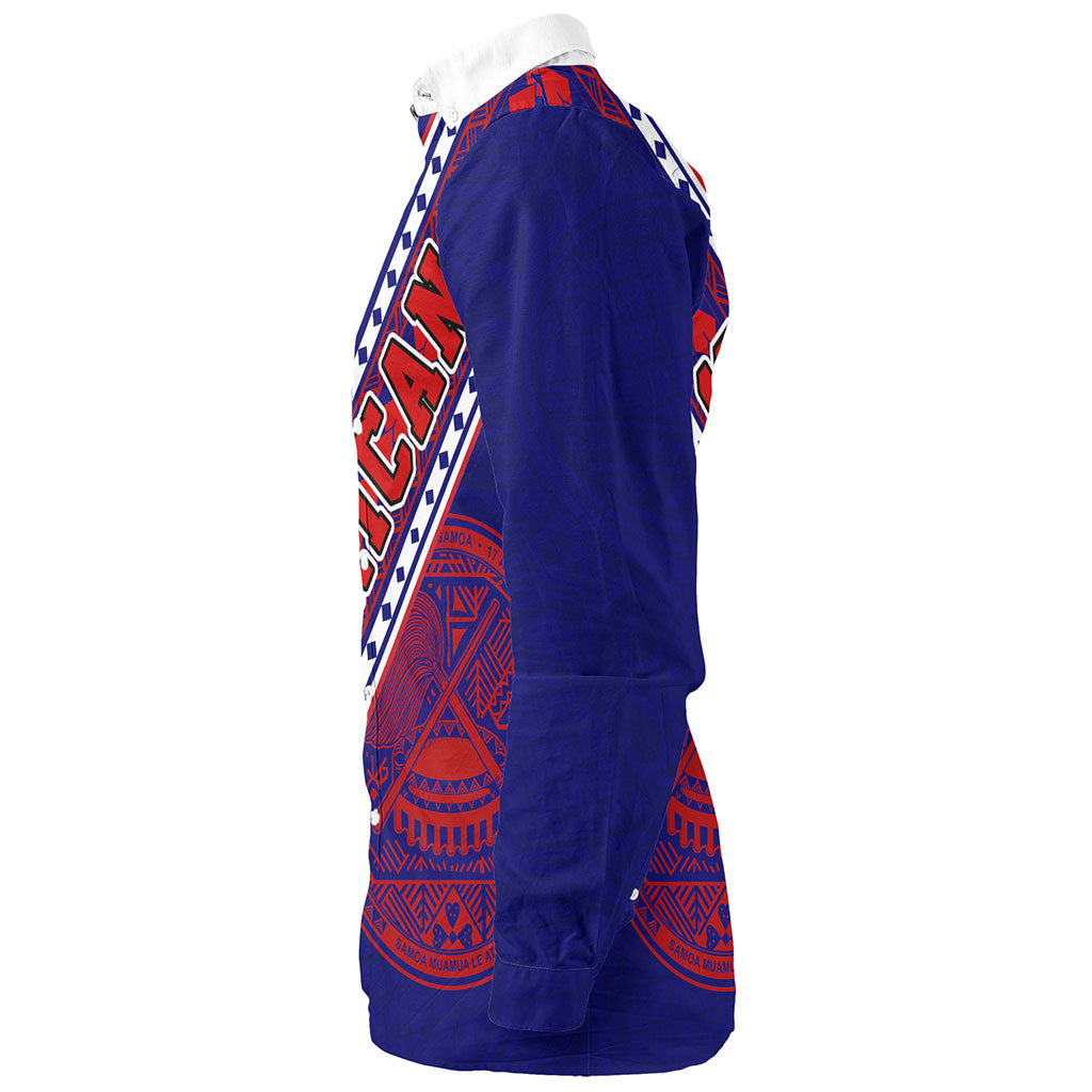 American Samoa Long Sleeve Shirt Flag And Coat Of Arms