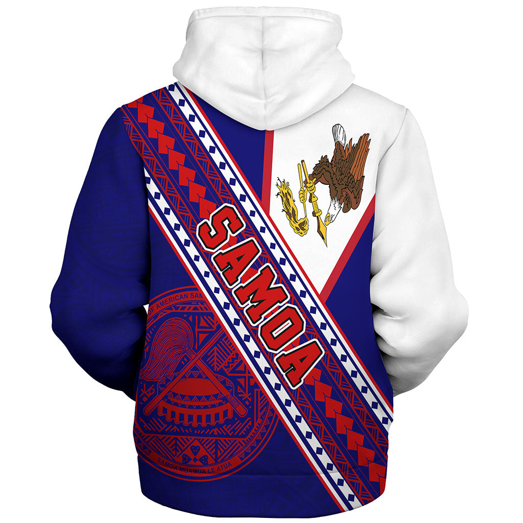 American Samoa Sherpa Hoodie Flag And Coat Of Arms