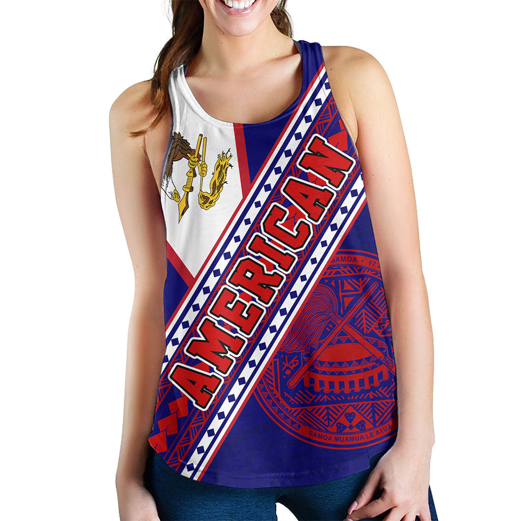 American Samoa Women Tank Flag And Coat Of Arms