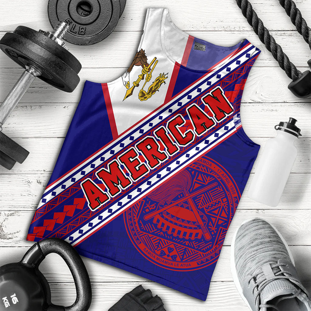 American Samoa Tank Top Flag And Coat Of Arms