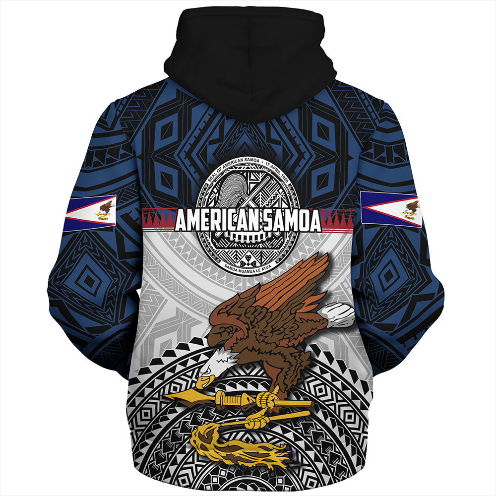 Samoa Sherpa Hoodie Seal Of American Samoa Polynesian