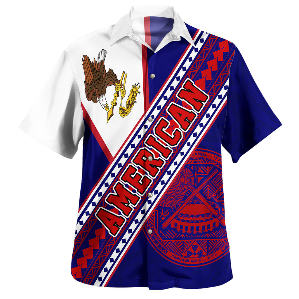 American Samoa Hawaiian Shirt Flag And Coat Of Arms