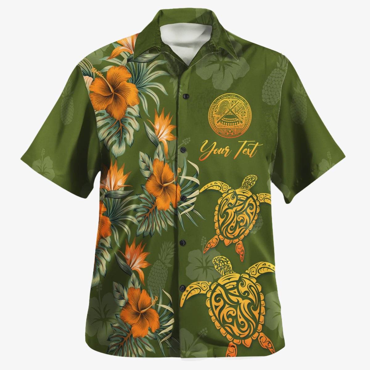 American Samoa Custom Personalised Hawaiian Shirt Polynesian Tropical Summer