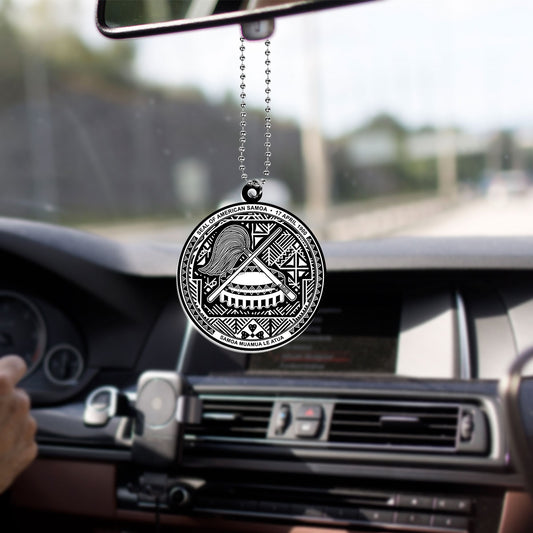 American Samoa Car Hanging Ornament Coat Of Arms