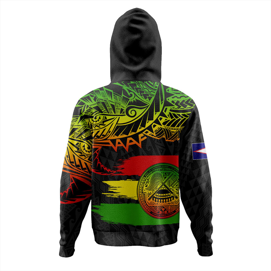 American Samoa Hoodie Tribal Polynesian Grunge Reggae