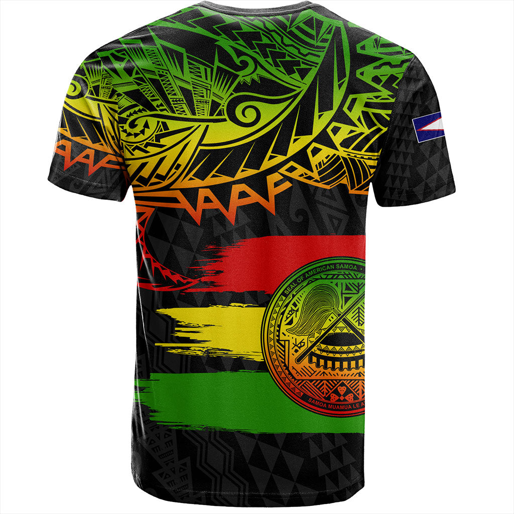 American Samoa T-Shirt Tribal Polynesian Grunge Reggae
