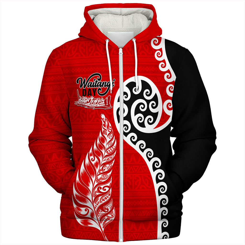 New Zealand Sherpa Hoodie Aotearoa Maori Waitangi Day
