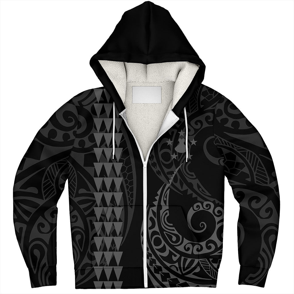 Austral Islands Sherpa Hoodie Kakau Style