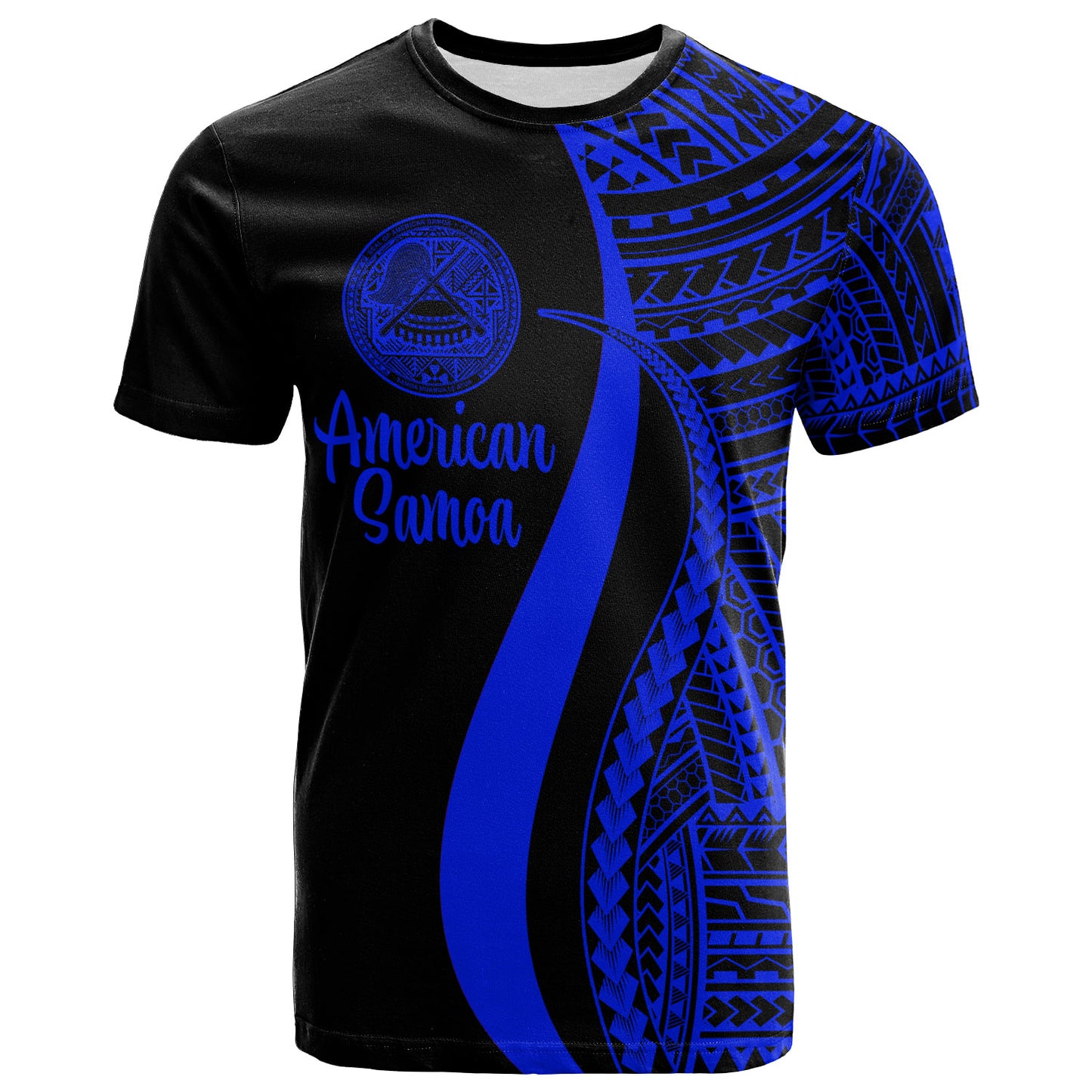 American Samoa T-Shirt - Polynesian Tentacle Tribal Pattern