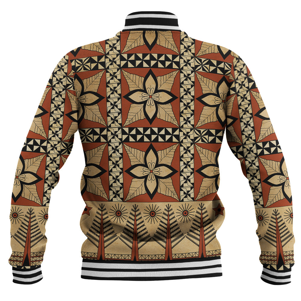 Tonga Baseball Jacket Tapa Motif