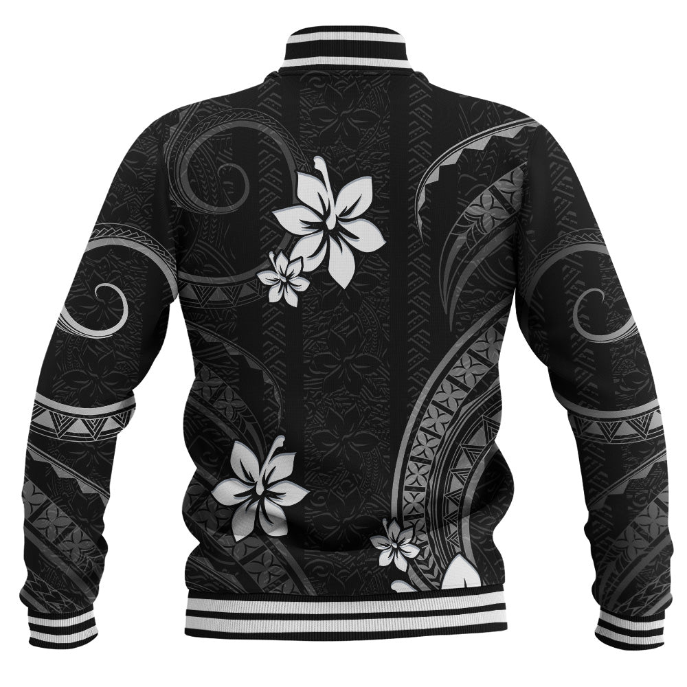 Hawaii Baseball Jacket Polynesian Pattern Plumeria