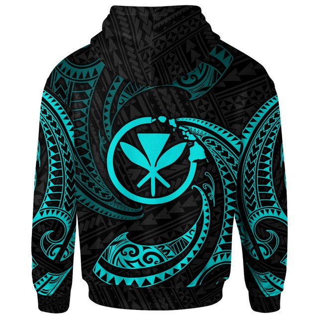 Hawaii Polynesian Hoodie - Gold Tribal Wave