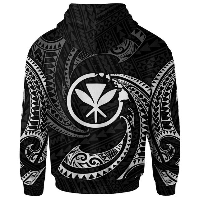 Hawaii Polynesian Hoodie - Gold Tribal Wave