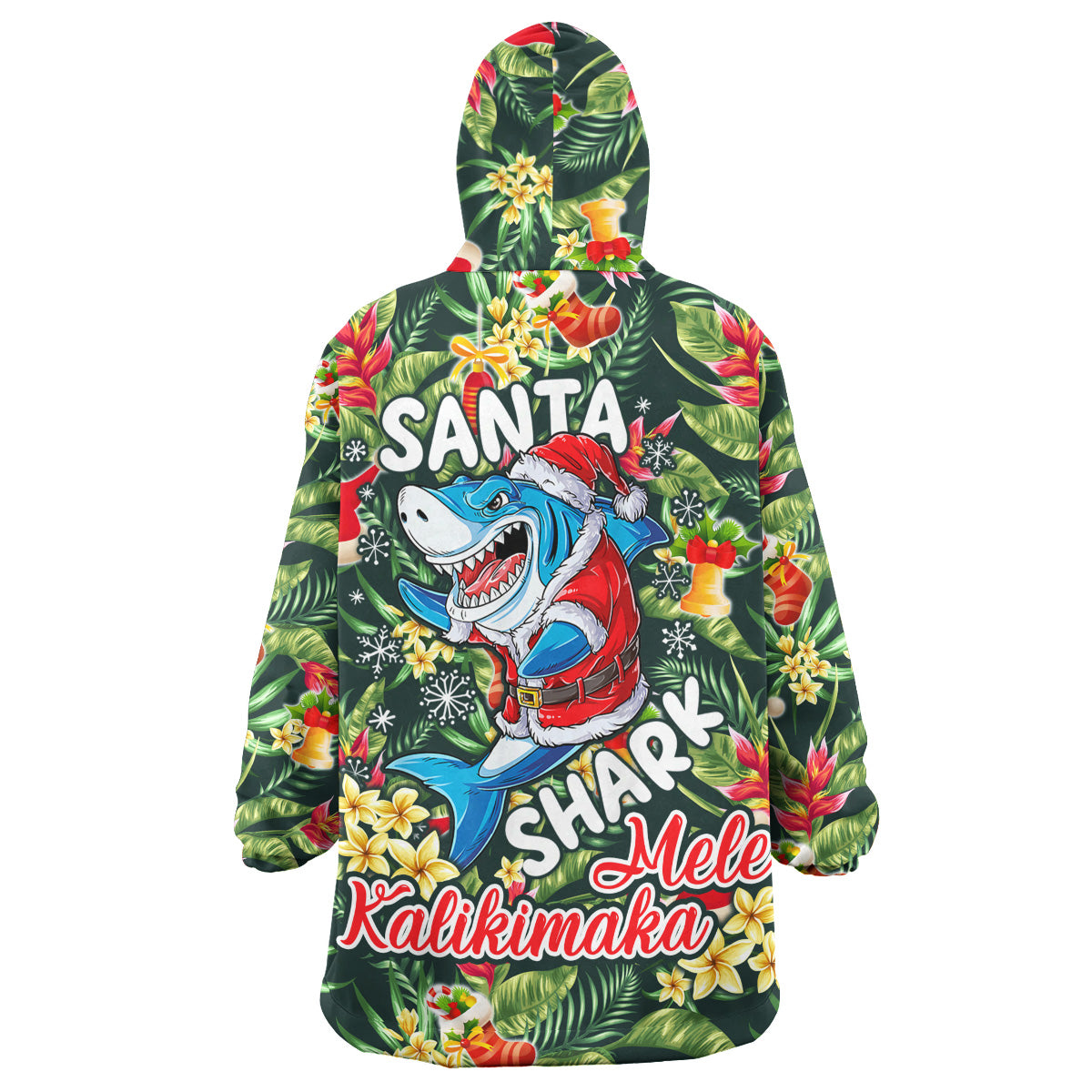 Hawaii Snug Hoodie Mele Kalikimaka Santa Shark Tropical Style