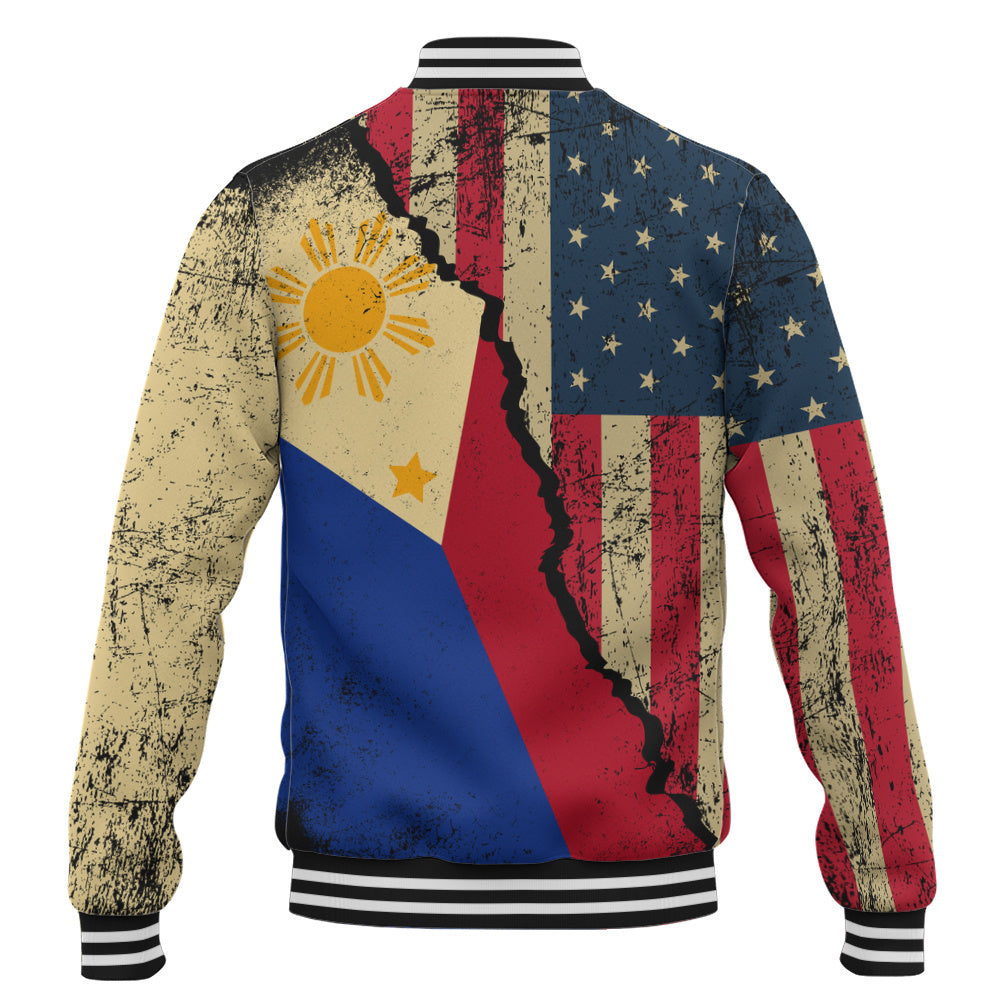 Philippines Filipinos Baseball Jacket Filipino American Unity Style