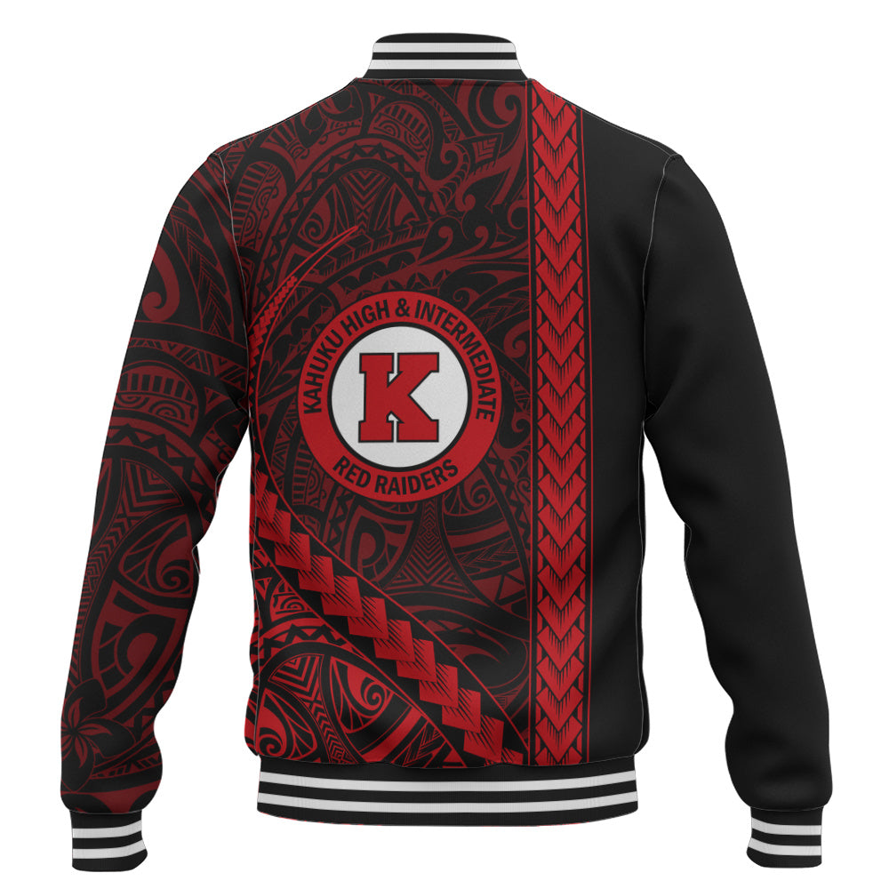 Kahuku High & Intermediate School Baseball Jacket Tribal Polynesian Pride Style
