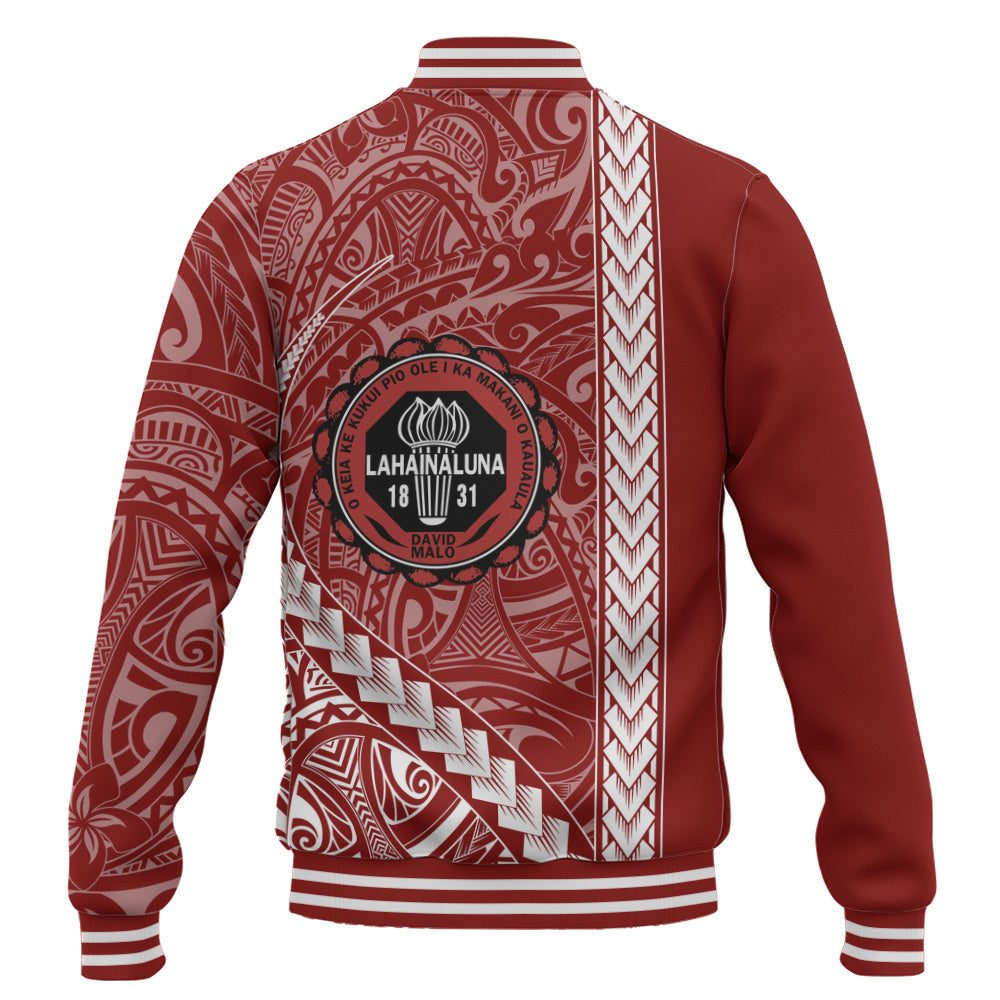 Lahainaluna High School Baseball Jacket Tribal Polynesian Pride Style