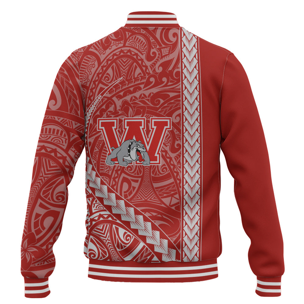 Waialua High and Intermediate School Baseball Jacket Tribal Polynesian Pride Style